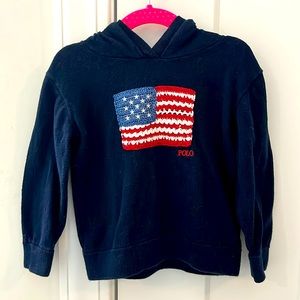 Polo RL flag hooded sweatshirt- sz 3T